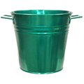 Houston International Trading Houston International Trading 6051E GG Enameled Galvanized Planter; Glazed Green 6051E GG